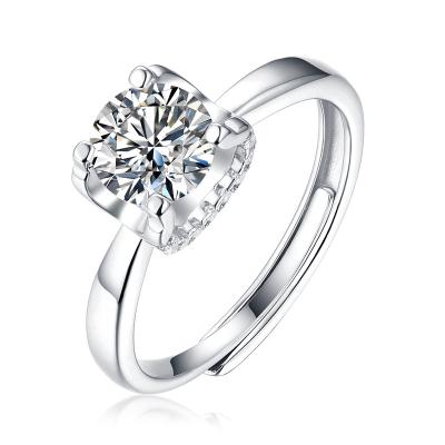 China CLASSIC Moissanite Wedding Engagement Party Design Top Diamond Ring 925 Sterling Silver Ring Women Jewelry for sale