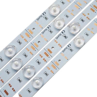 China LANDSCAPE Backlit Acrylic Signs Super Slim Optical Guide For Light Box 12V 24V COB SMD LED Rigid Strip With Lens for sale