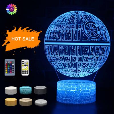 China Eco-friendly Home Decor 3D LED Night Light Illusion Led Multicolor Light Desk Lamp 3D Night Light for sale