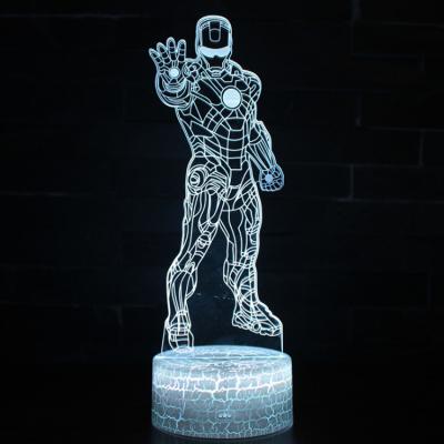 China Wholesale ABS Marvel Iron Man Series Color Changing Usb Led Lights Unicorn Usb 3D Night Light for sale