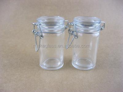 China 100ml mini viable airtight glass jar, glass spice jar, glass jar with lid for sale