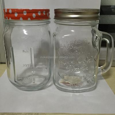 China Sustainable glass jar with a handle, glass jar, glass jar with lid, glasswear for sale