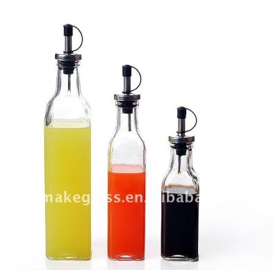 China Viable square glass oil&vinegar bottle, olive oil glass bottle, frying oil glass bottle for sale