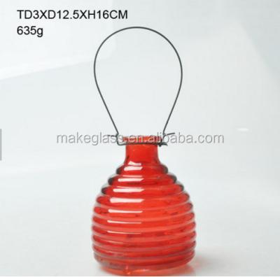 China Disposable Colored Hanging Glass Wasp Trap Glass Bee Catcher for sale