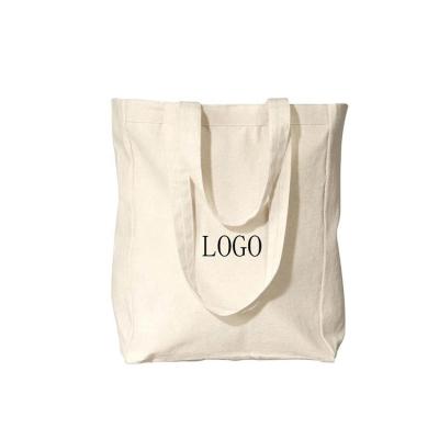 China Eco-friendly Promotional Wholesale Custom Logo Printing Organic Grocery Bulk Cloth Canvas Tote 100% Cotton Shopping Bag for sale