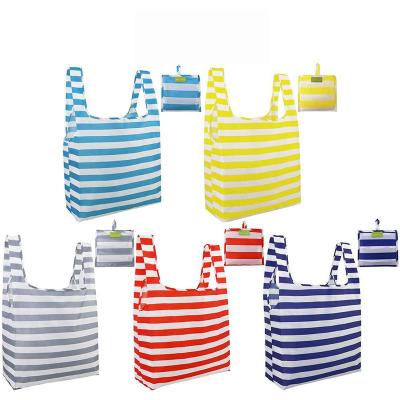 China Custom Made Heavy Duty Recycled Eco Friendly Polyester Tote Polyester Foldable Bag Eco Friendly Shopping Bag for sale