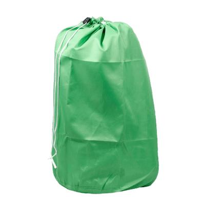 China Large Modern Custom Printed Logo Nylon Portable Drawstring Laundry Bag for sale