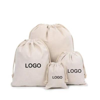 China Eco-friendly Cheap Fashion Custom Cotton Drawstring Bag With Logo Printing for sale