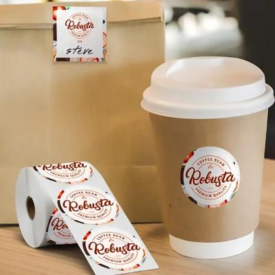 China Waterproof Waterproof Vinyl Packaging Label Backing Logo Packaging Label For Coffee Bottle for sale