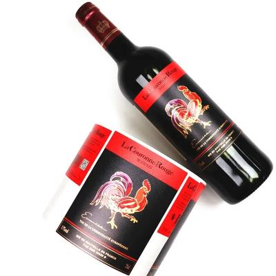 China Waterproof Vinyl Stickers Custom Die Cut Logo Stickers Adhesive PVC Label Printing Sticker For Wine for sale