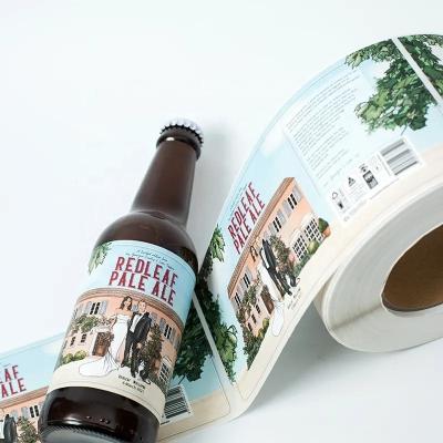 China Craft Beer Bottle Label Craft Beer Label Freezer Beverage Vinyl Waterproof Packaging Label Waterproof Beer Sticker for sale