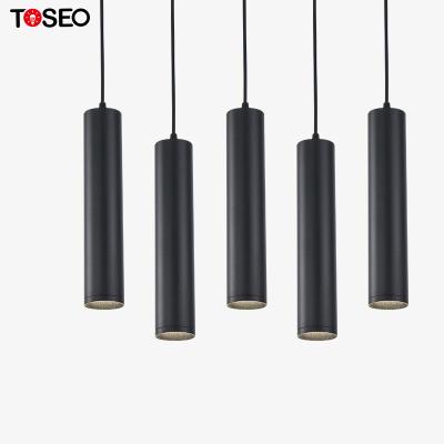 China TOSEO Good Quality Modern Surface Mounted Light Led GU10 Ceiling Pendant Linear Chandelier Downlights for sale