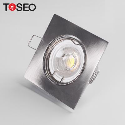 China Modern Down Lighting Manufacturers 5w Led Spot Light Gu10 Die Casting Alu Square Recessed Ceiling Light Downlight for sale