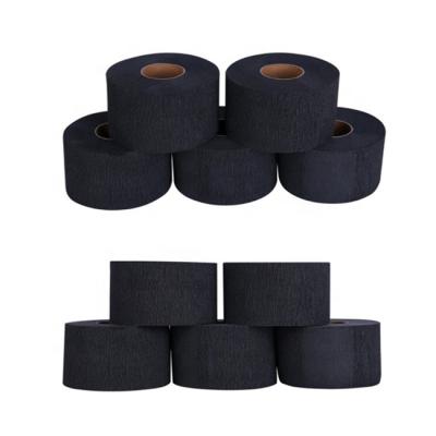 China Eco-friendly 100 Sheets Per Roll Beauty Salon Barber Shop Hairdressing Elastic Neck Ruffles Collar Strips Paper Rolls for sale