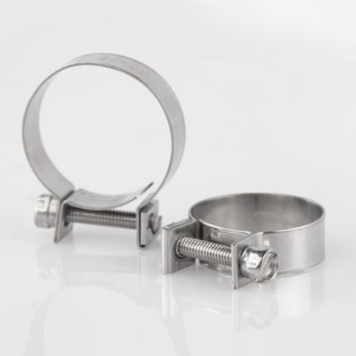 China General Industry 9MM 304 Stainless White Or Blue Galvanized Iron Mini Hose Clamps for sale