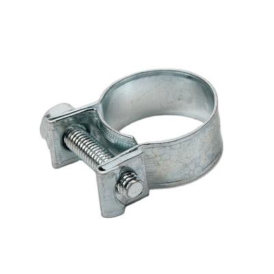 China Blue White Galvanized Galvanized Iron Mini Hose Clamp, 15-17mm Connection 9mm Band Width for sale