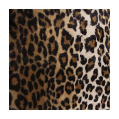 China Short Pile Garment Faux Fur Fabric For Home Garment Textile Leopard Pattern for sale