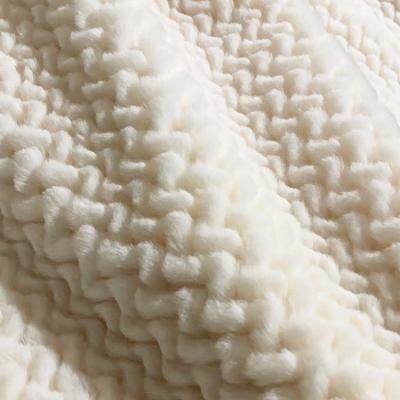 China Luxury Fashion Woven Jacquard Series Jacquard Fabric Faux White Fur fabric100PE 1JH0827-5 1JH0827-1 for sale