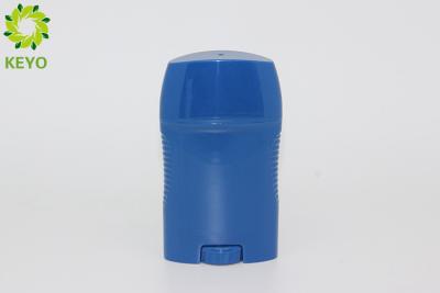 China Empty Deodorant Stick Containers 60g Oval Shape Blue PP Plastic Material Made for sale