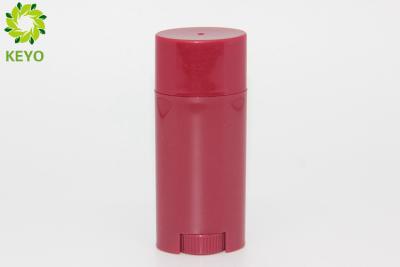 China Oval Shape Deodorant Stick Containers , 15g Red PP Plastic Deo Stick Container for sale