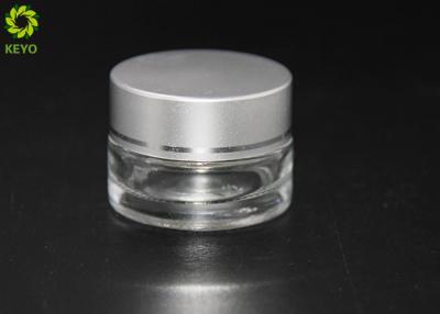 China Clear Glass Empty Cosmetic Containers 15ml 20ml With Custom Color Lids for sale