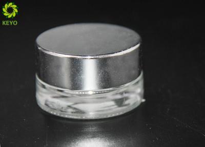 China Round Shape Glass Empty Cosmetic Containers , 5g 10g Small Cosmetic Jars for sale