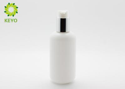 China PET Plastic Shampoo Dispenser Bottles White Color 200ml With Silver Pump for sale