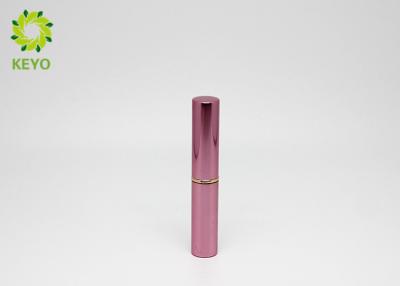 China Rose Gold Aluminum Lipstick Tube Container Cylindrical Empty Lipstick Bottles for sale