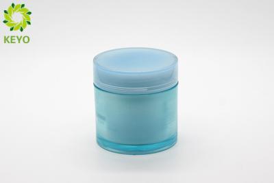 China Luxe Acryl Plastic Lege Container voor Room/Gezichtsmasker80g Blauwe Kleur Te koop