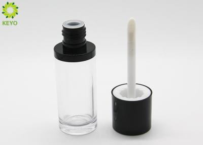 China Round Plastic Lip Gloss Tube / Empty Foundation Containers With Brush Capacity 20ml for sale