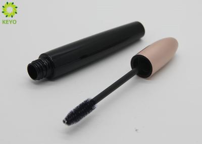 China Round Plastic Empty Mascara Tube With Rose Gold Plastic Screw Brush Cap for sale