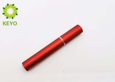 China Cylinder Shape Empty Eyeliner Container Red Color Aluminum Material Made for sale