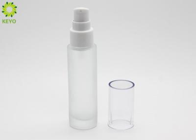 China Small Empty Cosmetic Containers , 30ml Glass Pump Bottles For Essence CBD Oil for sale