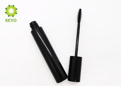 China Black Aluminum Mascara Containers Cylinder Shape For Cosmetic Packaging for sale