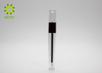 China Square Crystal Empty Eyeliner Tubes , Clear Plastic Mascara Empty Container for sale