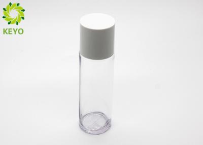 China Clear Round PETG Material Empty Conditioner Bottle 110ml With White Screw Cap for sale