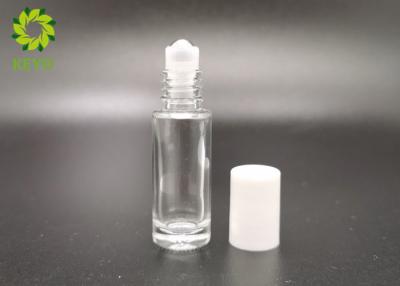 China Small 5 Ml Roll On Glass Perfume Bottles With Stainless Steel Roller Ball for sale