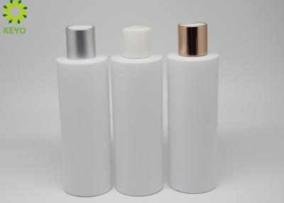 China Custom Color Disc Cap White HDPE Bottle Plastic Flat Shoulder Bottle For Shampoo for sale