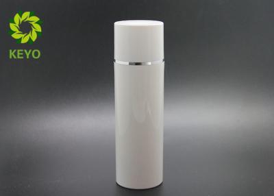 China White Cylinder Empty Cosmetic Bottles Recyle Lotion Airless Pump Bottle In 100ML for sale