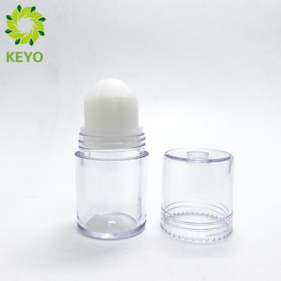 China Kapazität 30ml leere klare ABS Plastikrolle auf Flasche für kosmetischen Satz zu verkaufen