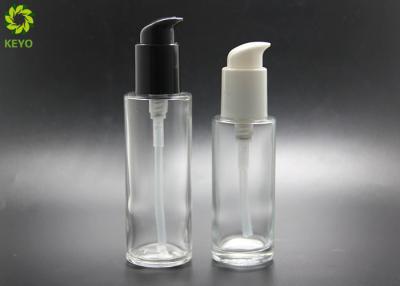 China loción cosmética de 80ml 100ml alrededor de la botella de cristal vacía de la bomba de la loción clara del gel en venta