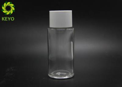 China 100ml Flat Shoulder Body Oil Glass Bottle With Screw Cap for sale