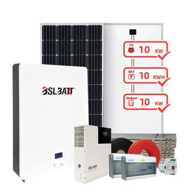 China BSLBATT 3kw 5kw PV home/commercial grid ground-mounted solar power systems with powerwall for sale