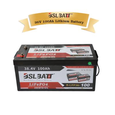 China BSLABTT lifepo4 application 36v 100ah 100ah series or 4 marina 36v lithium batteries maximum connected in parallel for e scooter for sale