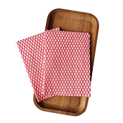 China Non Woven Fabric Square Face Towel Disposable Quick Dry Red Disposable Paper Towels for sale