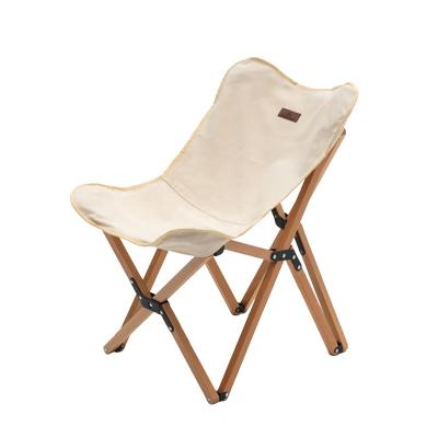 China Easy To Fold And Carry Outdoor Camping Wooden Butterfly Chair Folding For Relax Fishing Folding Beach Chair for sale