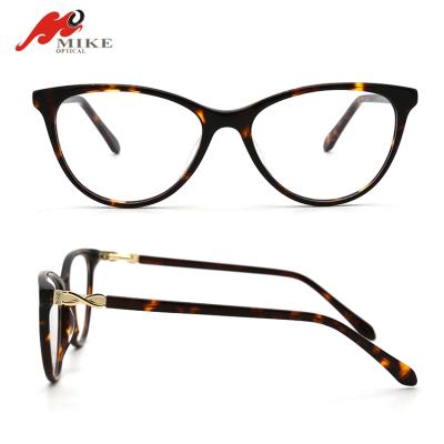 China Wenzhou Fashion Half Color Comfortable Acetate Optical Frame, Glasses Frame With Metal Parts for sale