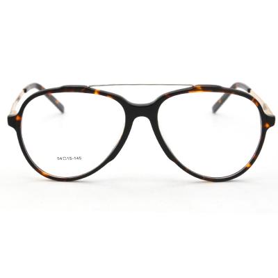 China Fashion Acetate Double Bridge Optical Frame Glass Acetate, Men Acetate Optical Frames for sale