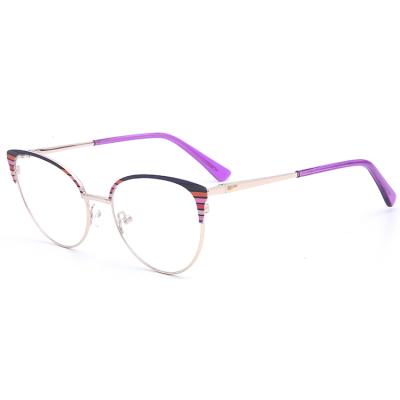 China Fashionable 3D Colored Optical Frames River Metal Drawing Brand Design Optical Frames Ready To Ship for sale