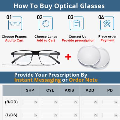 China Progressive 1.67 RX Prescription Glasses Myopia Glasses Custom Optical Glasses Eyewear For Men Women 2022 for sale